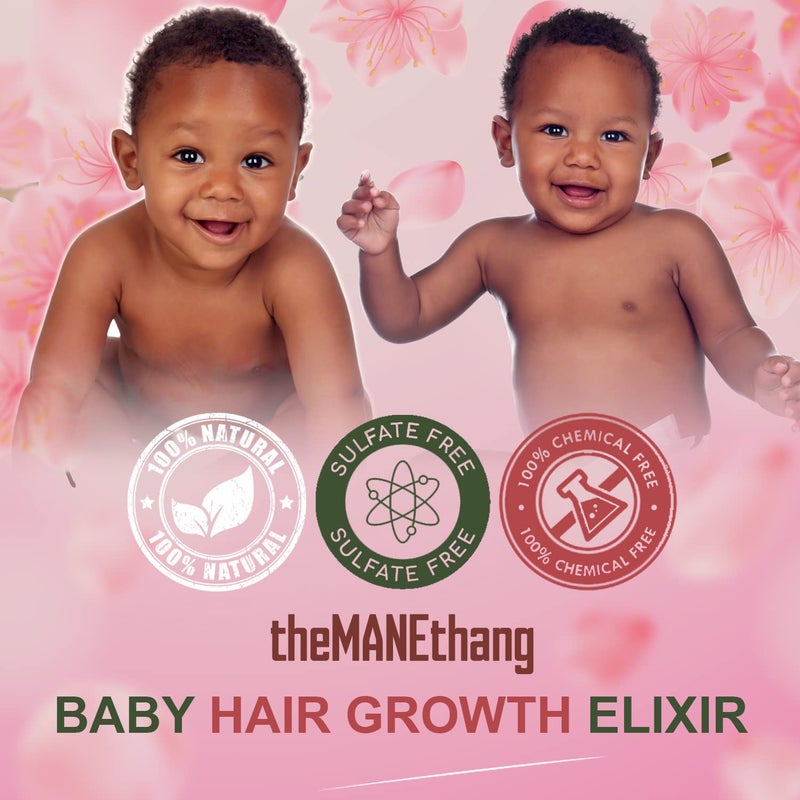 theMANEthang Baby Hair Growth Oil - Organic Newborn Oil with Coconut  Olive  Castor  and Tea Tree Oils - Image 5